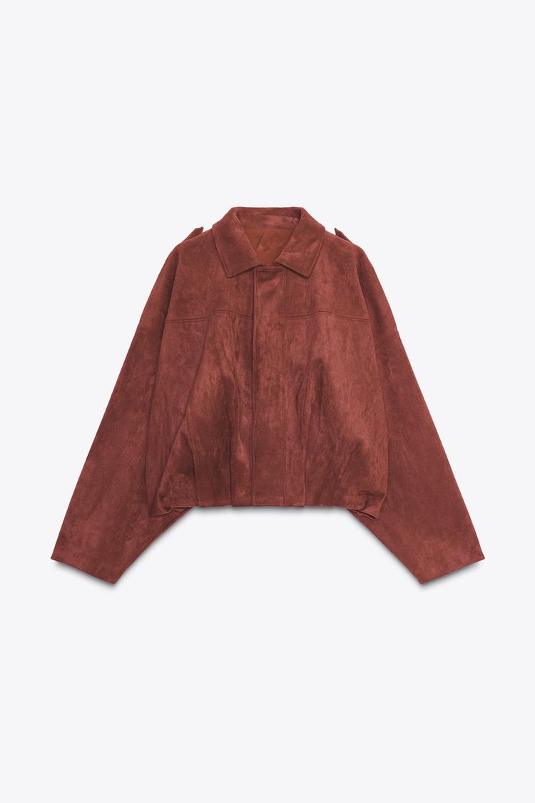 Lara faux Suede Bomber Jacket