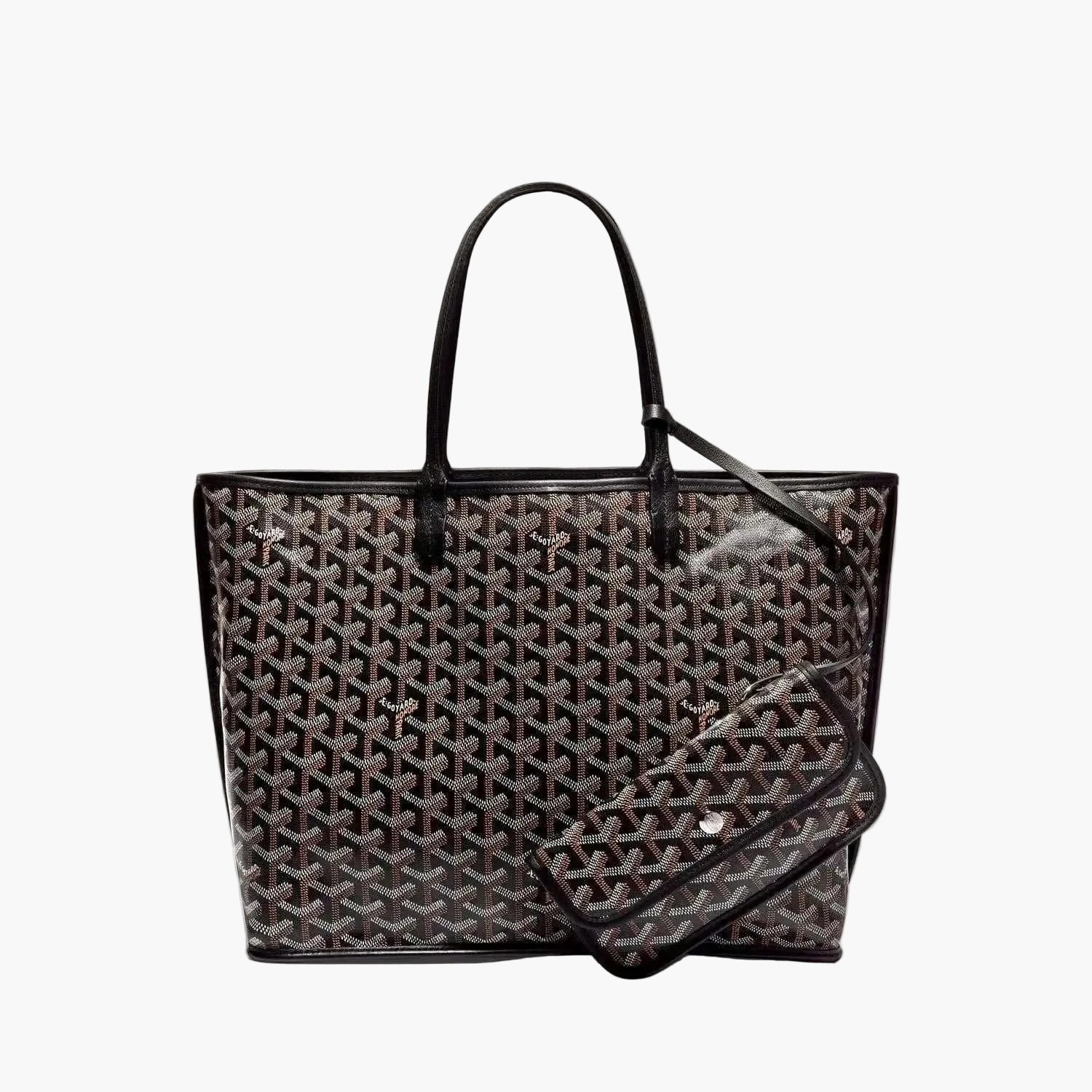 Élodie Tote Bag in signature patterned finish with matching detachable pouch for daily outings or travel