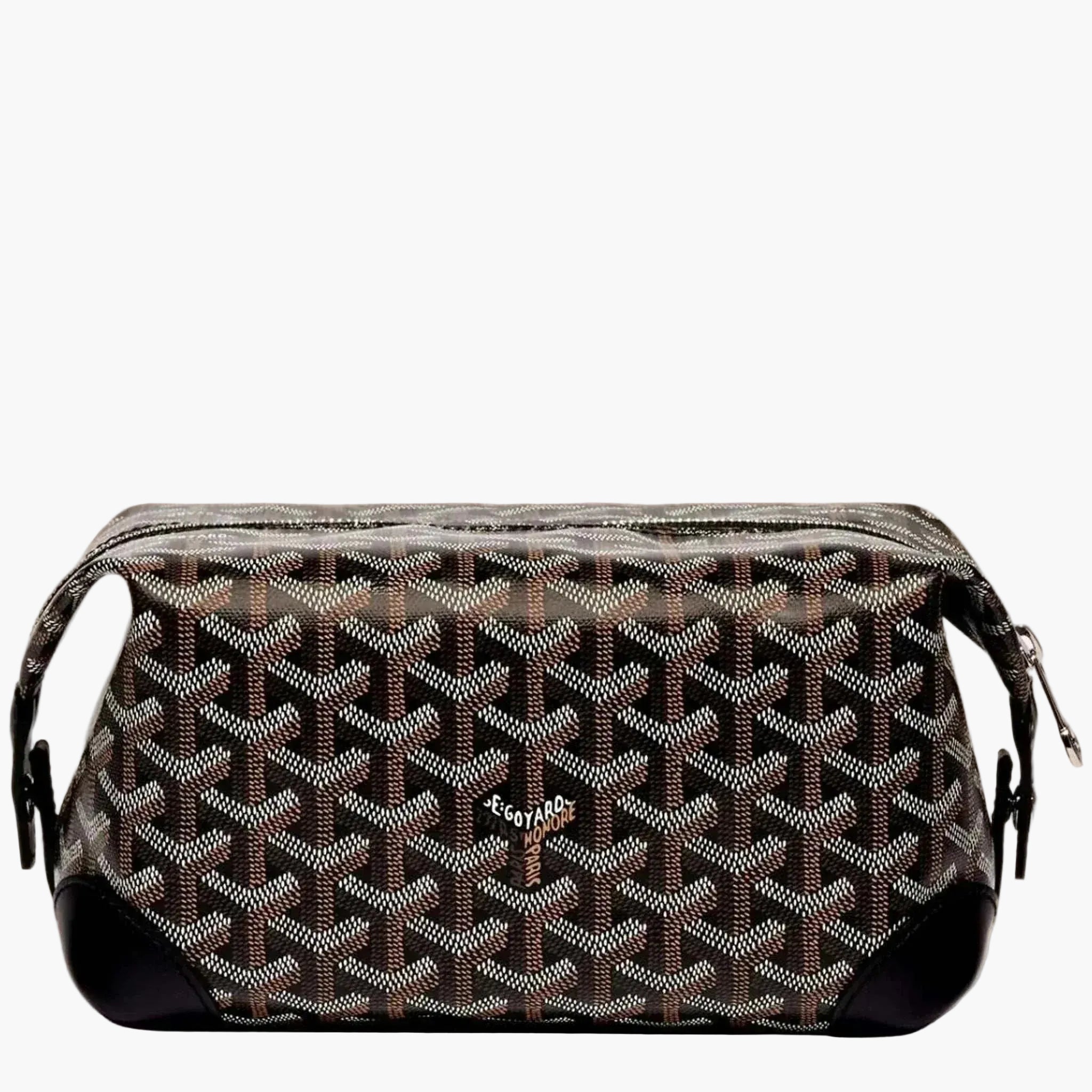 Colette Vanity Case in premium vegan leather with zip-around closure and structured silhouette for travel and daily use